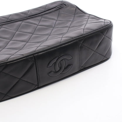 マトラッセ チェーンショルダーバッグ ラムスキン ブラック ゴールド金具 シャネル