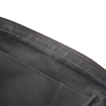 ショルダーバッグ キャンバス レザー ブラック ゴールド金具 シャネル