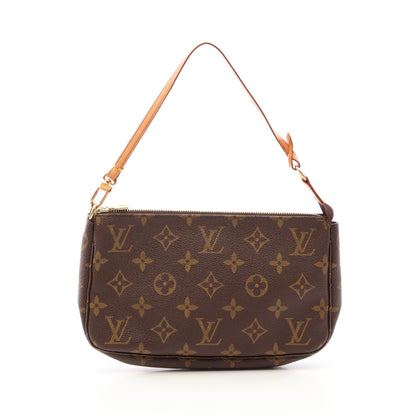 ポシェットアクセソワール モノグラム ハンドバッグ PVC レザー ブラウン ルイヴィトン バッグ LOUIS VUITTON