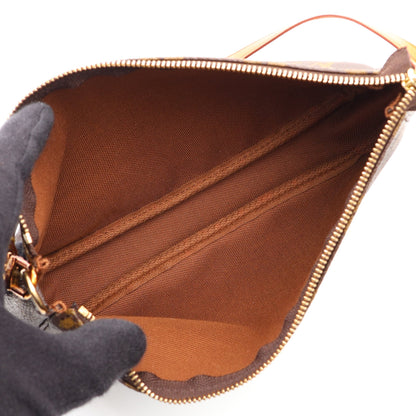 ポシェットアクセソワール モノグラム ハンドバッグ PVC レザー ブラウン ルイヴィトン バッグ LOUIS VUITTON