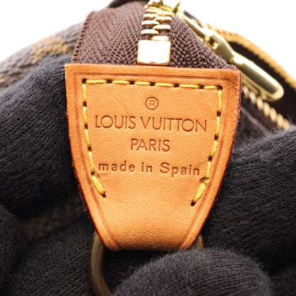 ポシェットアクセソワール モノグラム ハンドバッグ PVC レザー ブラウン ルイヴィトン バッグ LOUIS VUITTON