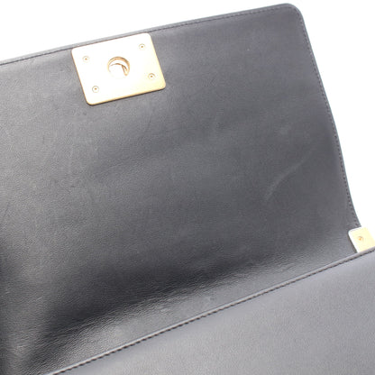 ボーイシャネル チェーンショルダーバッグ ラムスキン ブラック ゴールド金具 シャネル