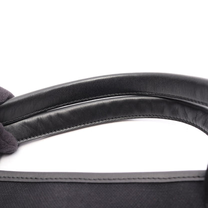 NAVY CABAS S ネイビーカバ ハンドバッグ トートバッグ キャンパス レザー ブラック バレンシアガ