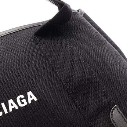 NAVY CABAS S ネイビーカバ ハンドバッグ トートバッグ キャンパス レザー ブラック バレンシアガ