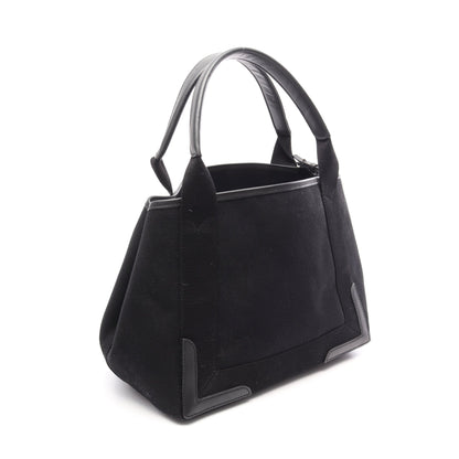 NAVY CABAS S ネイビーカバ ハンドバッグ トートバッグ キャンパス レザー ブラック バレンシアガ