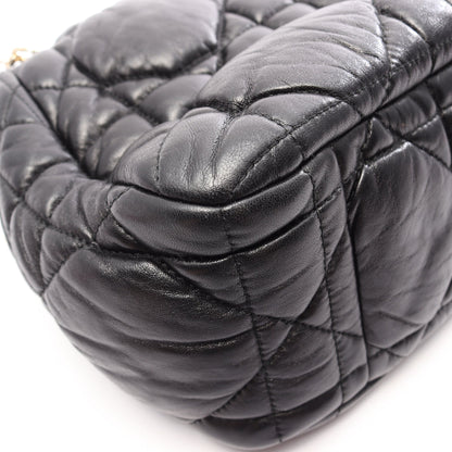 Milly La Foret カナージュ チェーンショルダーバッグ レザー ブラック クリスチャンディオール