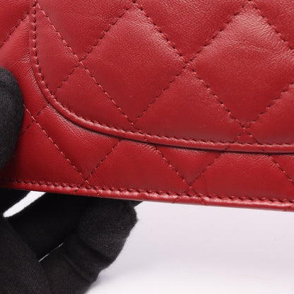 2.55 マトラッセ チェーンウォレット チェーンショルダーバッグ エイジドカーフスキン レッド ゴールド金具 シャネル