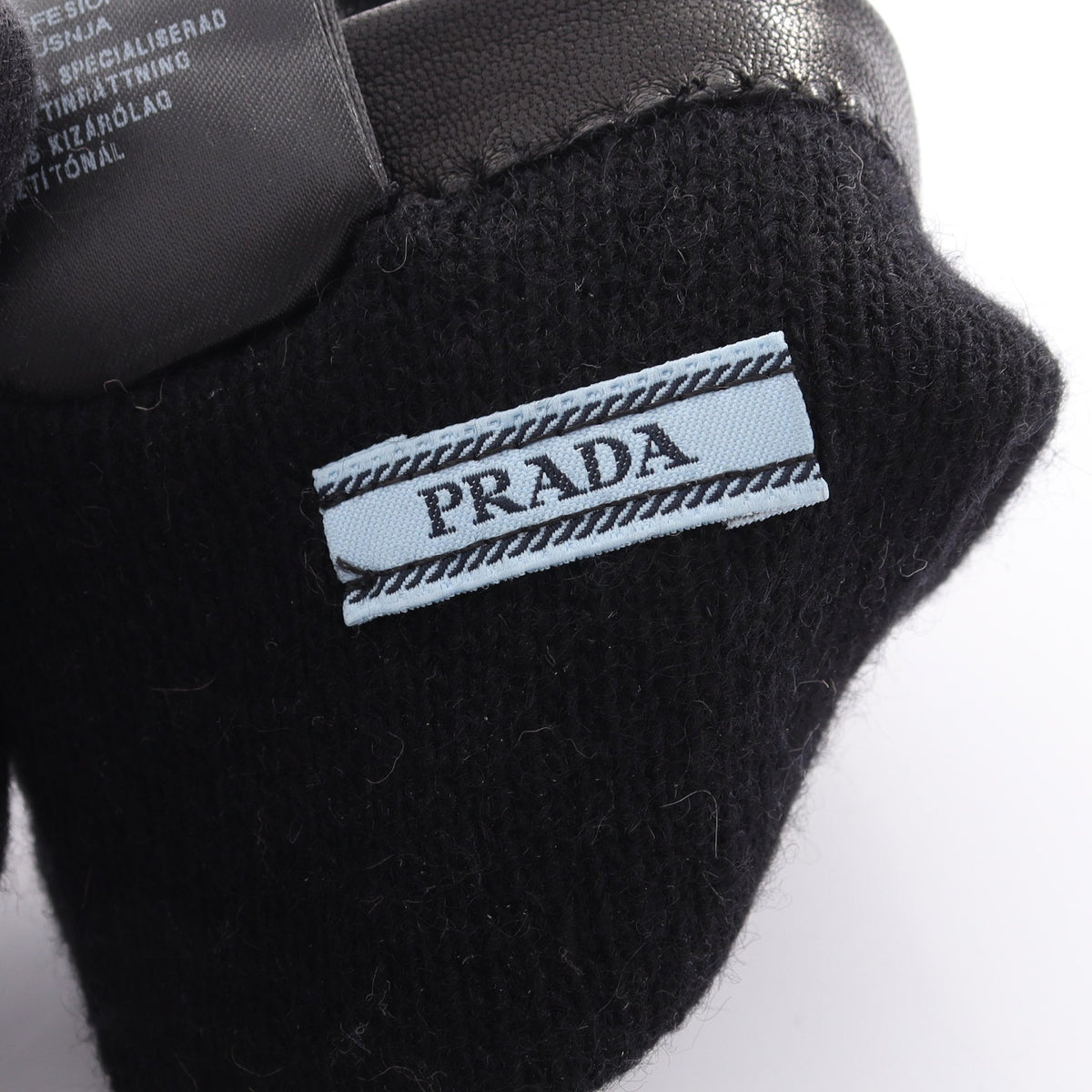 三角プレート スタッズ 手袋 グローブ ラムスキン ブラック プラダ 財布・小物 PRADA
