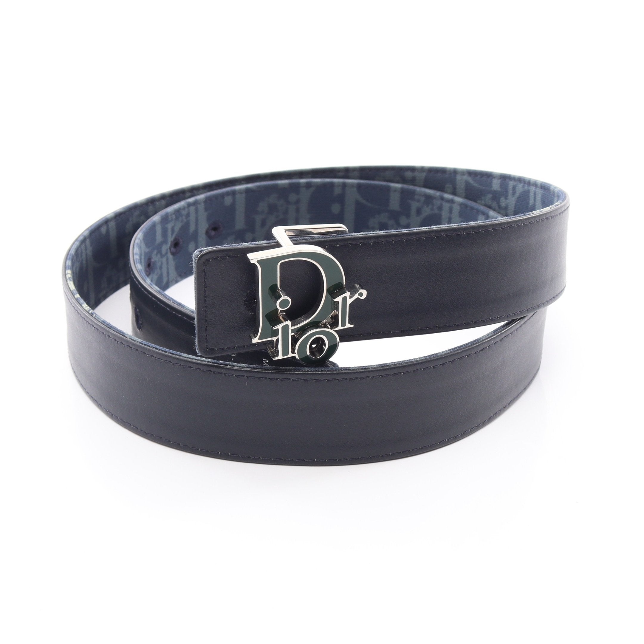 DIOR × Denim Tears シルバー金具 リバーシブル ベルト キャンバス