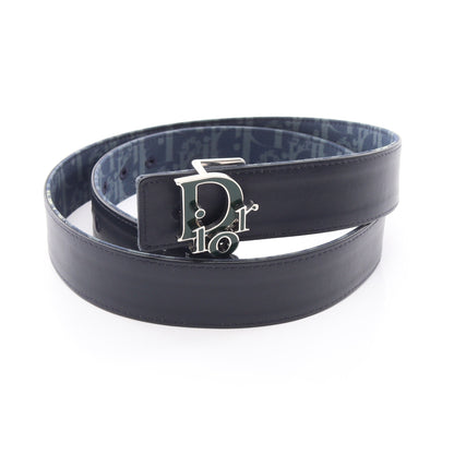DIOR × Denim Tears シルバー金具 リバーシブル ベルト キャンバス レザー ネイビー グリーン ディオール 財布・小物 DIOR