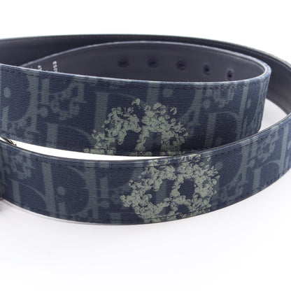 DIOR × Denim Tears シルバー金具 リバーシブル ベルト キャンバス レザー ネイビー グリーン ディオール 財布・小物 DIOR