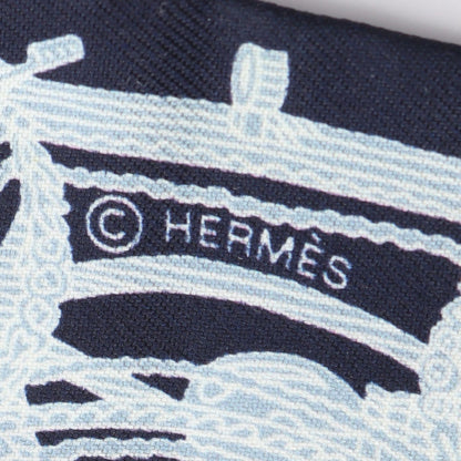 ツイリー Merveilleuses Lanternes リボン スカーフ シルク ブラック マルチカラー エルメス 財布・小物 HERMES