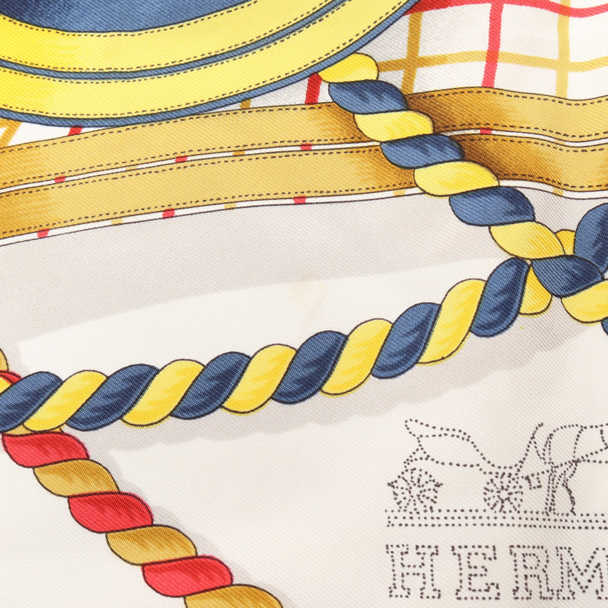 カレ90 GRANDE TENUE スカーフ シルク ネイビー マルチカラー エルメス 財布・小物 HERMES