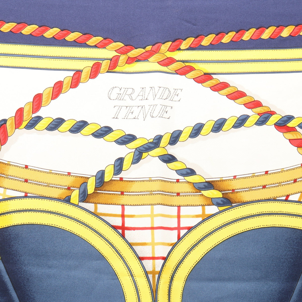 カレ90 GRANDE TENUE スカーフ シルク ネイビー マルチカラー エルメス 財布・小物 HERMES