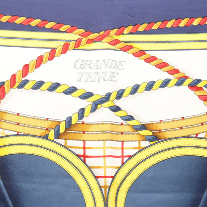 カレ90 GRANDE TENUE スカーフ シルク ネイビー マルチカラー エルメス 財布・小物 HERMES