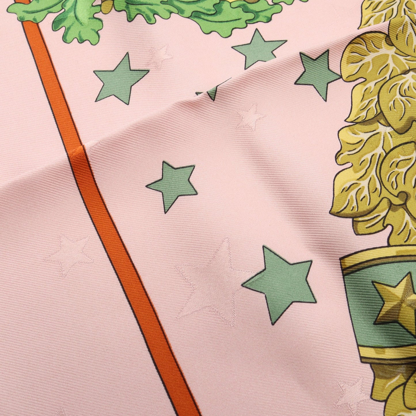 カレ90 Emblemes de l'Europe スカーフ シルク ピンク グリーン マルチカラー エルメス