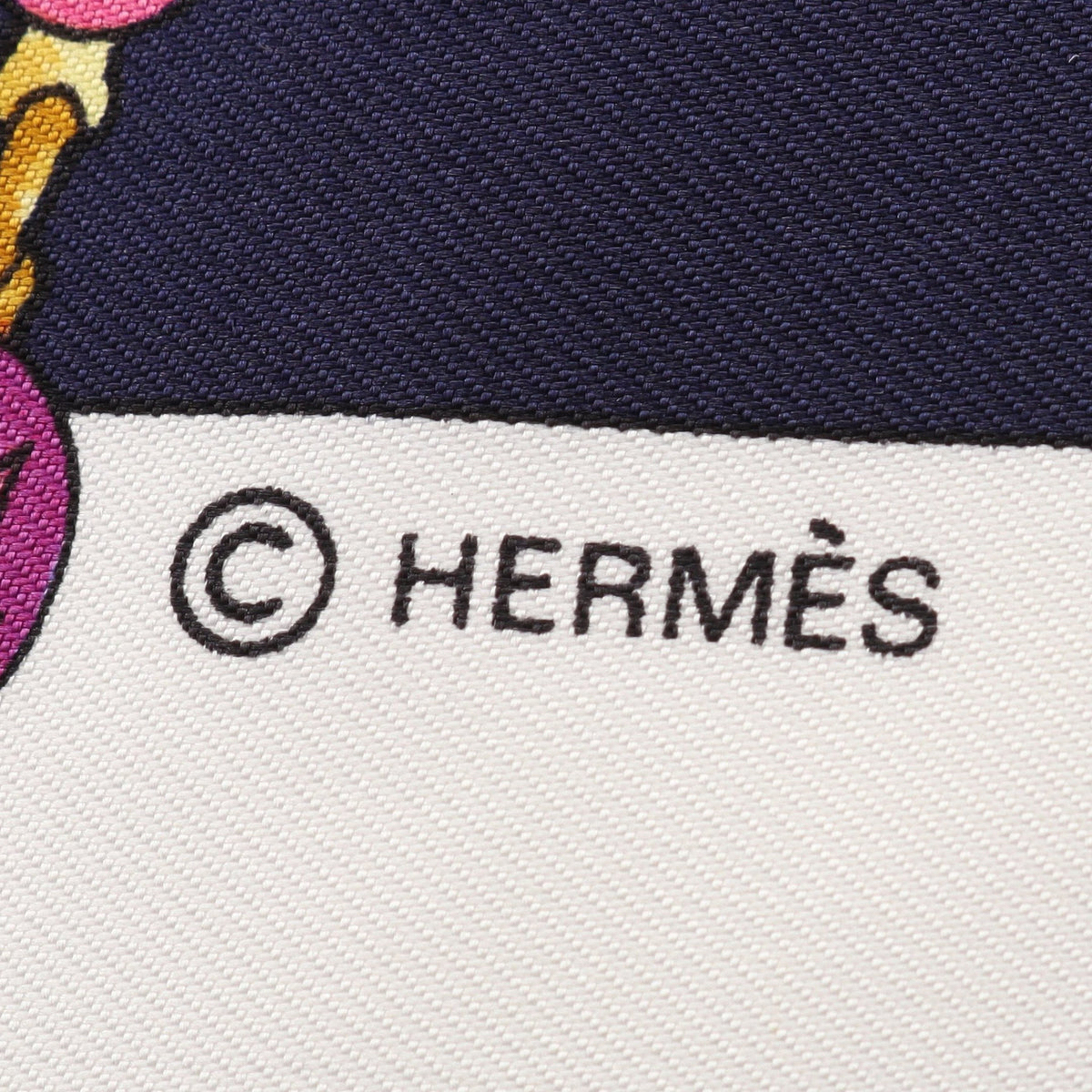 カレ90 parmi les fleurs je compte les heures スカーフ シルク ネイビー マルチカラー エルメス 財布・小物 HERMES