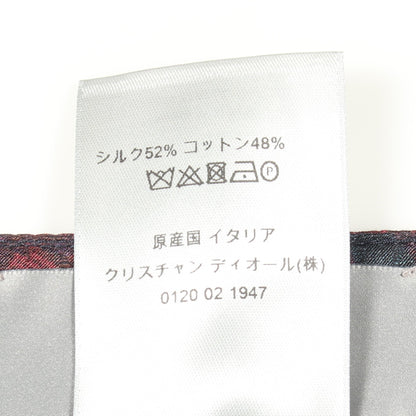 DIOR × Peter Doig 総柄 パンツ シルク コットン ダークブラウン マルチカラー ディオール