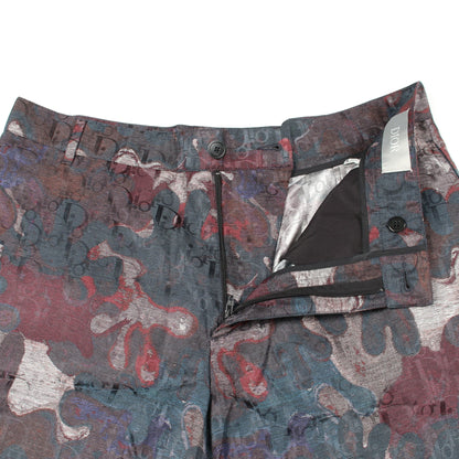 DIOR × Peter Doig 総柄 パンツ シルク コットン ダークブラウン マルチカラー ディオール