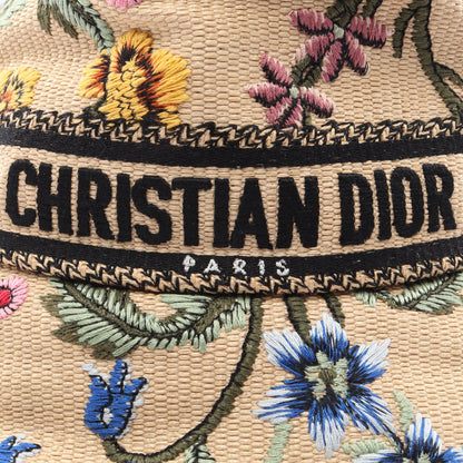 D-Bobby ボブハット 花柄 刺繍 バケット ハット コットン ナイロン ベージュ マルチカラー クリスチャンディオール 財布・小物 Christian Dior