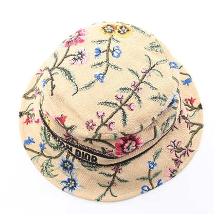 D-Bobby ボブハット 花柄 刺繍 バケット ハット コットン ナイロン ベージュ マルチカラー クリスチャンディオール 財布・小物 Christian Dior