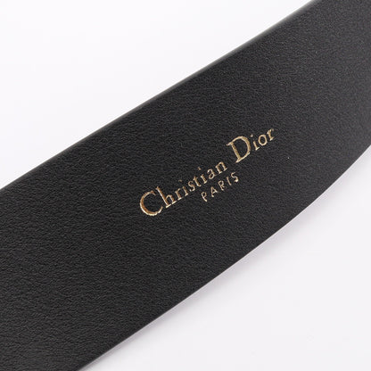 Dバックル ゴールド金具 ベルト レザー ブラック クリスチャンディオール 財布・小物 Christian Dior