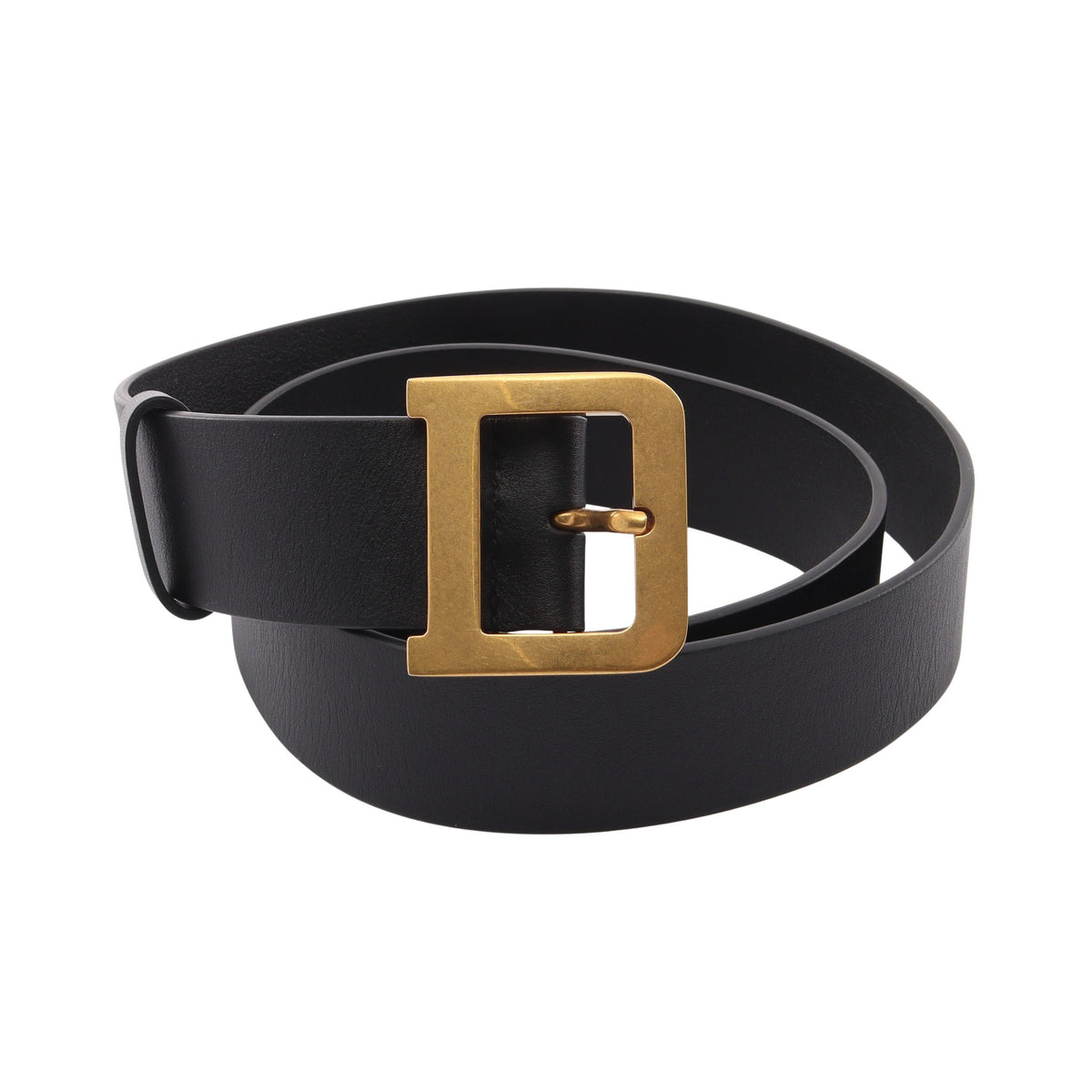 Dバックル ゴールド金具 ベルト レザー ブラック クリスチャンディオール 財布・小物 Christian Dior