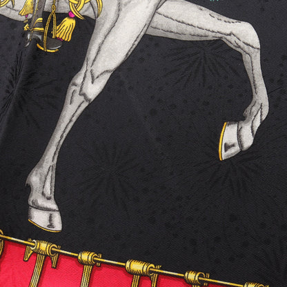 カレ90 FEUX D’ARTIFICE スカーフ シルク ブラック マルチカラー エルメス 財布・小物 HERMES