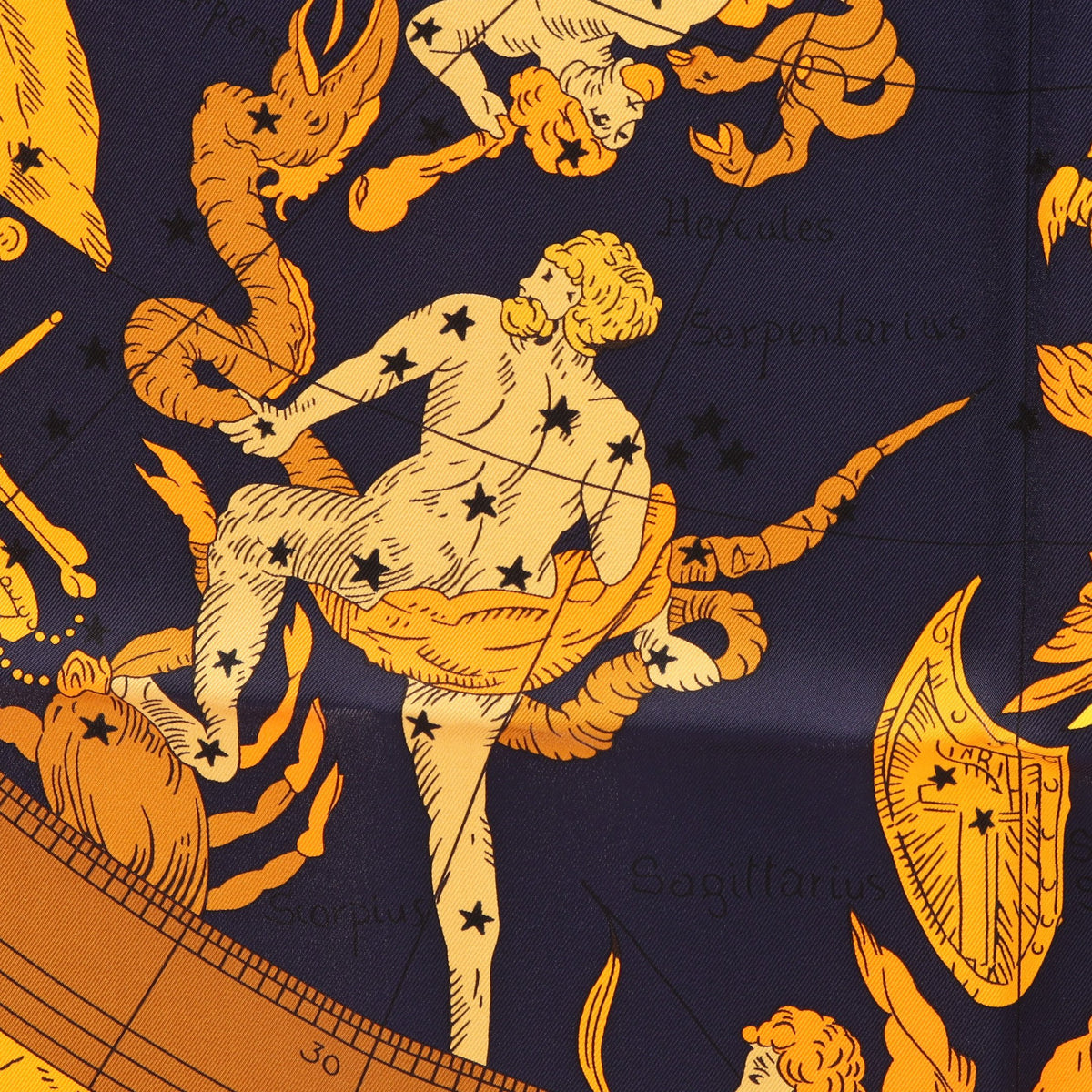 カレ90 HEMISPHARIUM COELI BOREALE スカーフ シルク ネイビー マルチカラー エルメス 財布・小物 HERMES