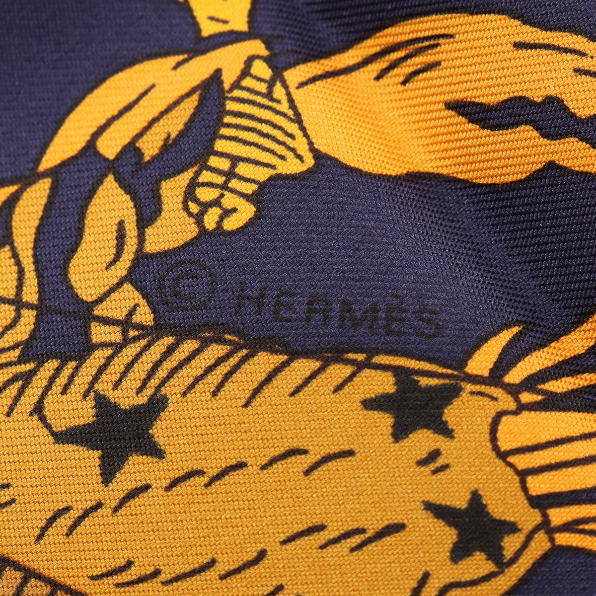 カレ90 HEMISPHARIUM COELI BOREALE スカーフ シルク ネイビー マルチカラー エルメス 財布・小物 HERMES