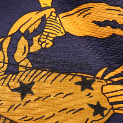 カレ90 HEMISPHARIUM COELI BOREALE スカーフ シルク ネイビー マルチカラー エルメス 財布・小物 HERMES