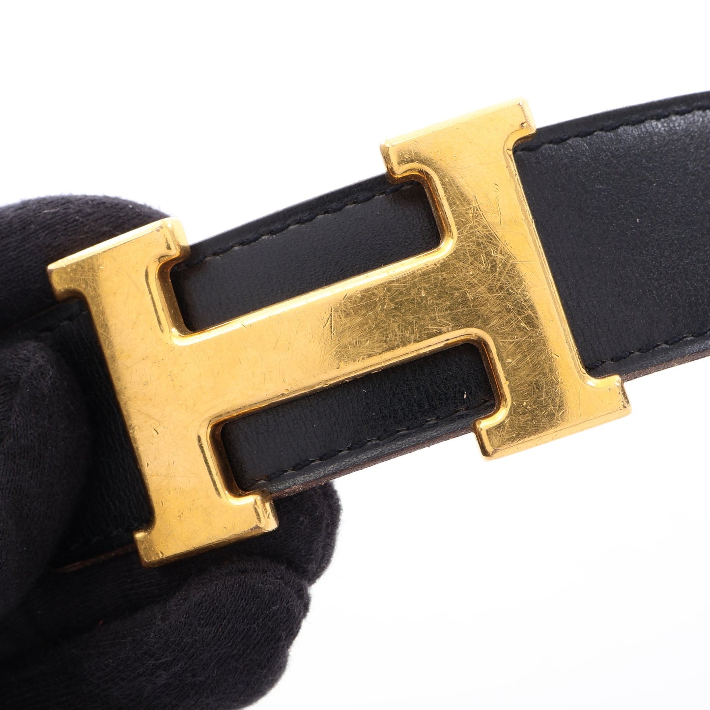 コンスタンス Hベルト リバーシブル ベルト レザー ブラック ブラウン ゴールド金具 □G刻印 エルメス