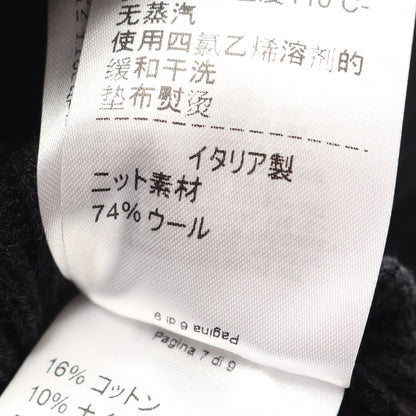 長袖 ニットワンピース ウール コットン ブラック ボッテガヴェネタ