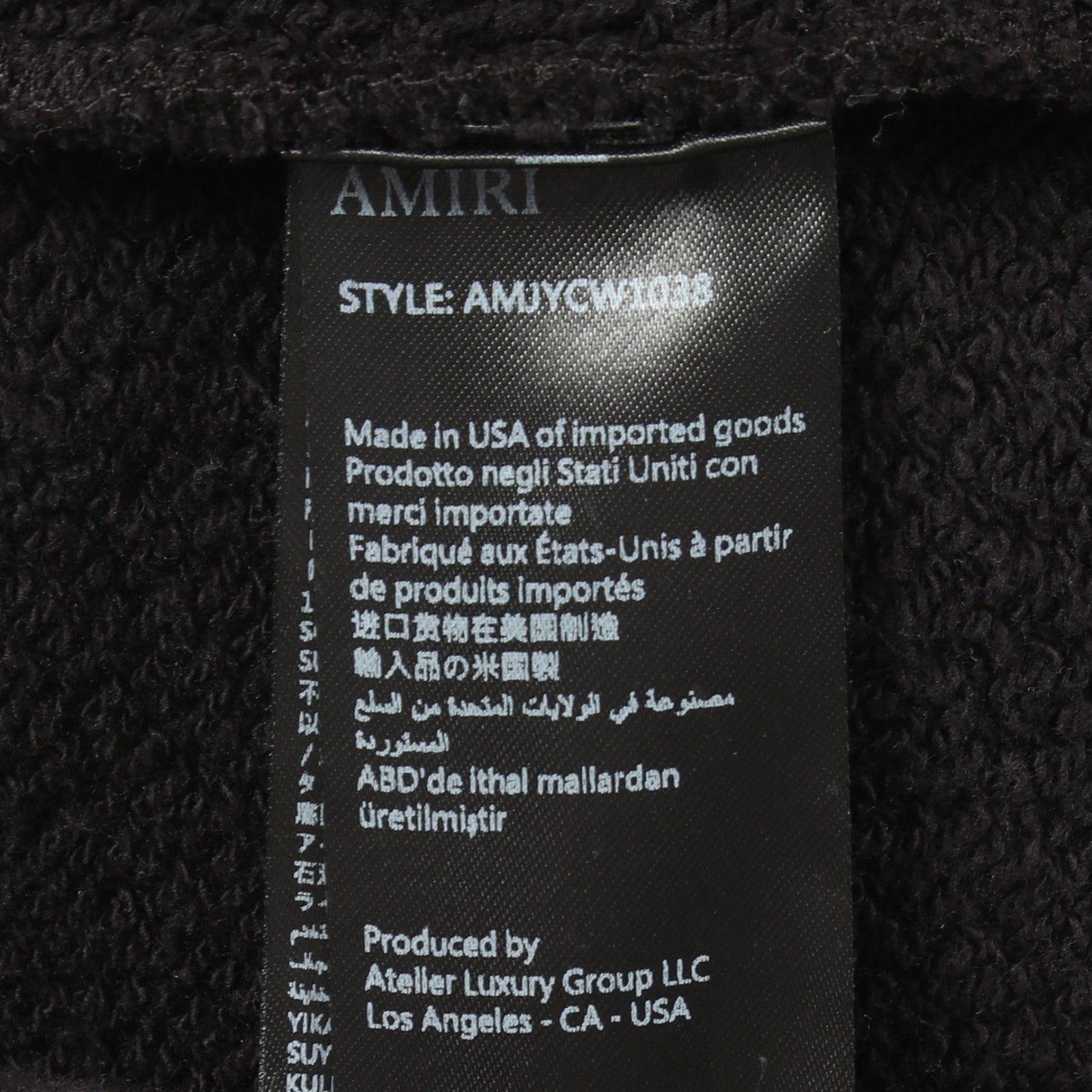 MA CORE LOGO CREW スウェットシャツ コットン ブラック アミリ トップス AMIRI