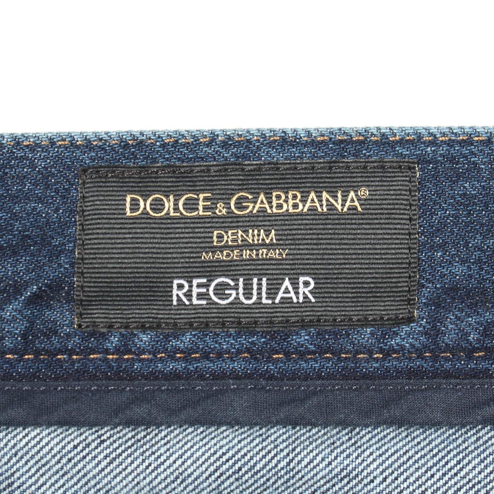 デニムパンツ コットン ブルー ドルチェアンドガッバーナ ボトムス DOLCE&GABBANA