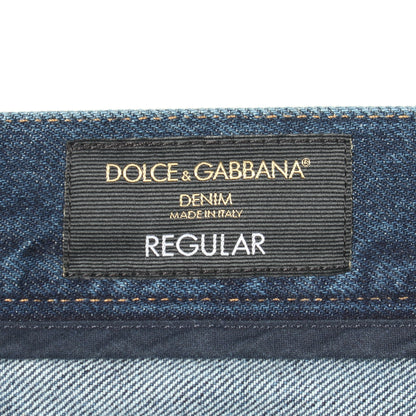 デニムパンツ コットン ブルー ドルチェアンドガッバーナ ボトムス DOLCE&GABBANA