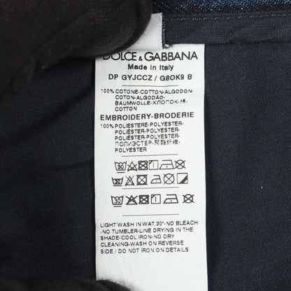 デニムパンツ コットン ブルー ドルチェアンドガッバーナ ボトムス DOLCE&GABBANA