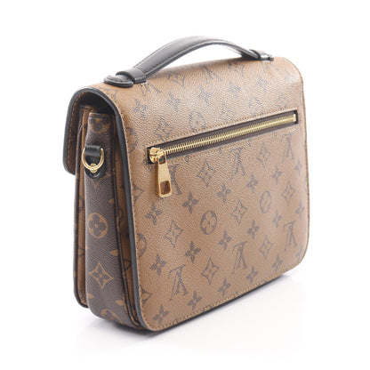 ポシェット メティス MM モノグラムリバース 2WAY ハンドバッグ PVC レザー ブラウン ブラック ルイヴィトン バッグ LOUIS VUITTON