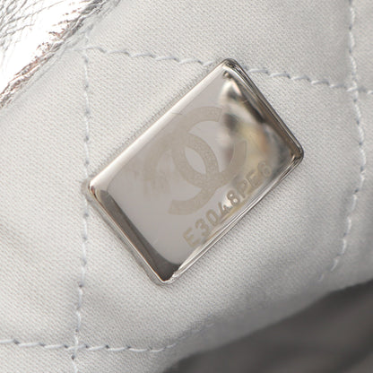 CHANEL 22 ミニ 2WAY チェーンショルダーバッグ レザー シルバー シルバー金具 シャネル