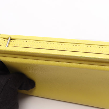 クリックH 21 ライム ショルダーバッグ エバーカラー イエロー シルバー金具 D刻印 エルメス