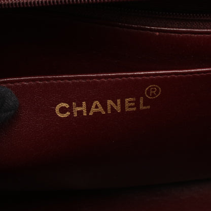 マドモアゼル デカココマーク シングルフラップ Wチェーンショルダーバッグ ラムスキン ブラック ゴールド金具 シャネル