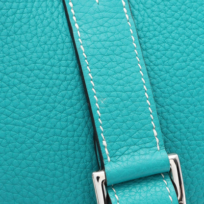アルザン31 ブルーパオン 2WAY ハンドバッグ トリヨンクレマンス ブルーグリーン シルバー金具 A刻印 エルメス