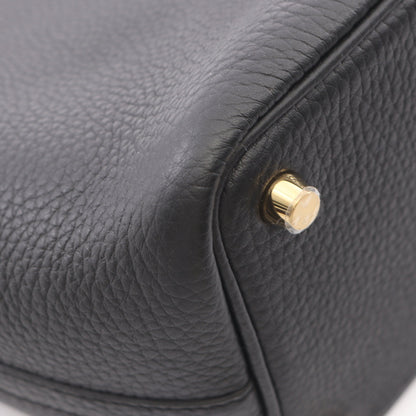 ピコタンロックPM ハンドバッグ トリヨンクレマンス ブラック ゴールド金具 K刻印 エルメス