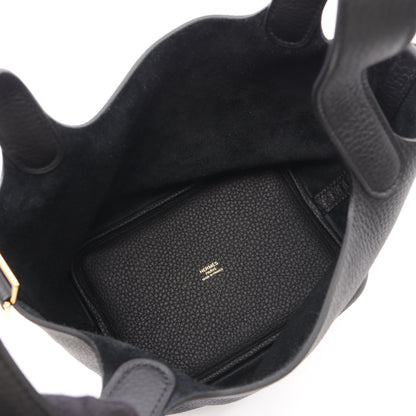 ピコタンロックPM ハンドバッグ トリヨンクレマンス ブラック ゴールド金具 K刻印 エルメス