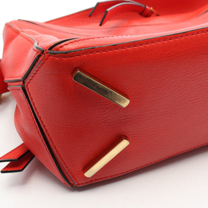 PUZZLE BAG SMALL パズルバッグ スモール 2WAY ハンドバッグ レザー レッド ロエベ