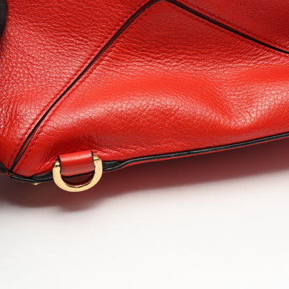 PUZZLE BAG SMALL パズルバッグ スモール 2WAY ハンドバッグ レザー レッド ロエベ