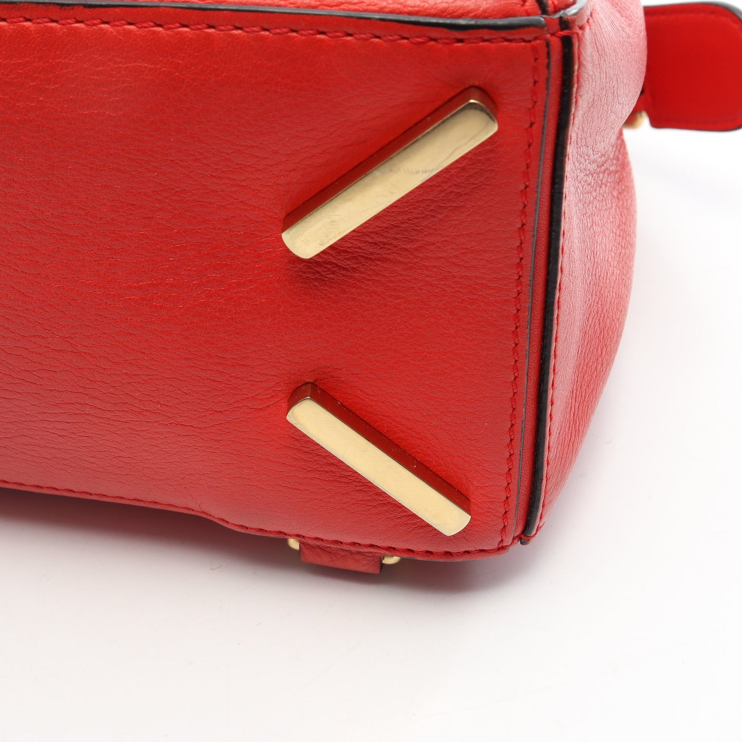 PUZZLE BAG SMALL パズルバッグ スモール 2WAY ハンドバッグ レザー レッド ロエベ