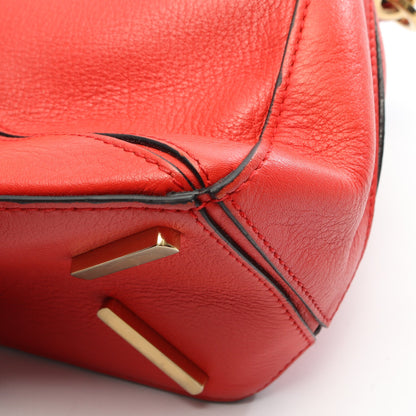 PUZZLE BAG SMALL パズルバッグ スモール 2WAY ハンドバッグ レザー レッド ロエベ