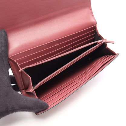 GGブルームス コンチネンタル ウォレット 二つ折り長財布 PVC ベージュ マルチカラー グッチ