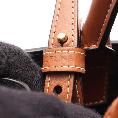 スモール バーティカル カバ トリオンフ 2WAY ハンドバッグ トートバッグ PVC レザー ブラック ブラウン セリーヌ バッグ CELINE